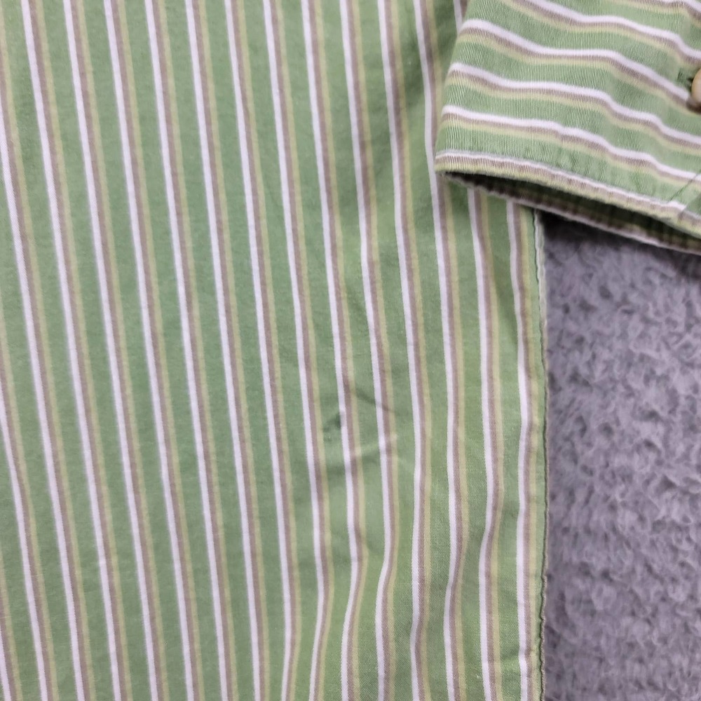 Wrangler Shirt Mens XXL Green Striped Button Up Western‎ Long Sleeve Outdoors - Picture 8 of 16